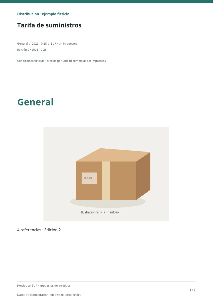 Primera página del PDF real: Catálogo con imágenes